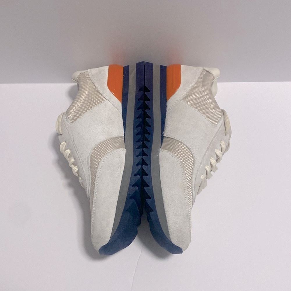 Tory Burch Color Block Orange & Cream Sneakers | Size: 7.5 - Picture 3 of 13
